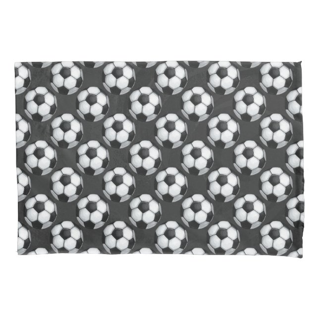 Soccer Ball Painted Pattrern Pillowcase (Front)