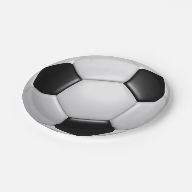 soccer ball paper plate (Angled)