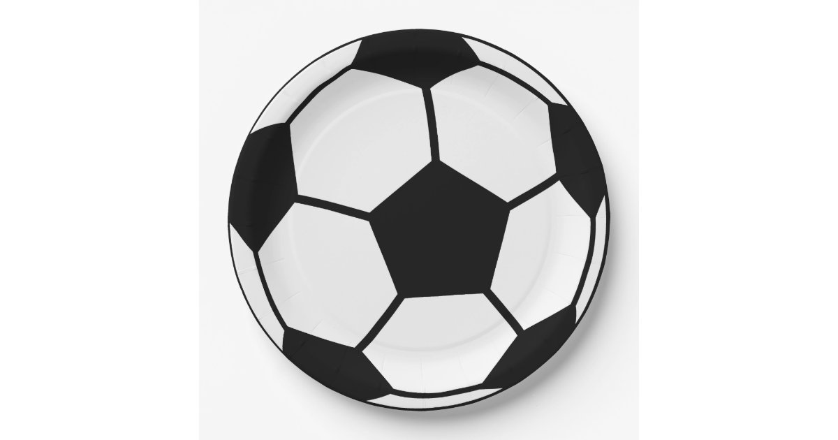 Soccer Ball Paper Plate