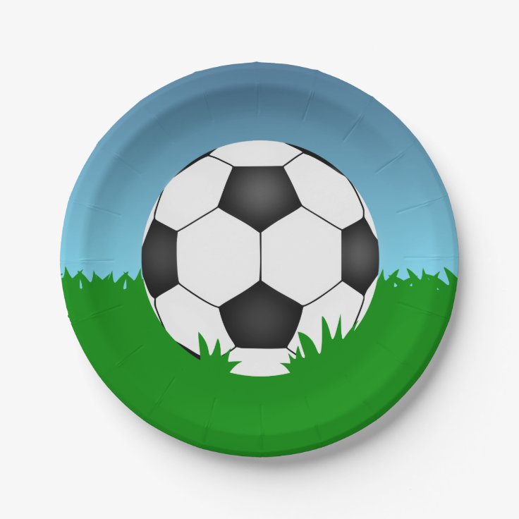 Soccer Ball Paper Plates Zazzle