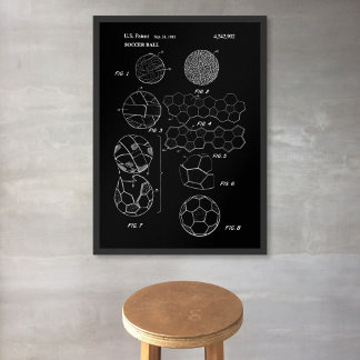 Soccer Ball Patent Art Poster