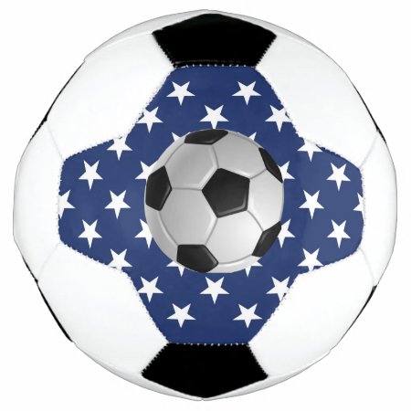 Soccer Ball Patriotic Stars Design Soccer Ball