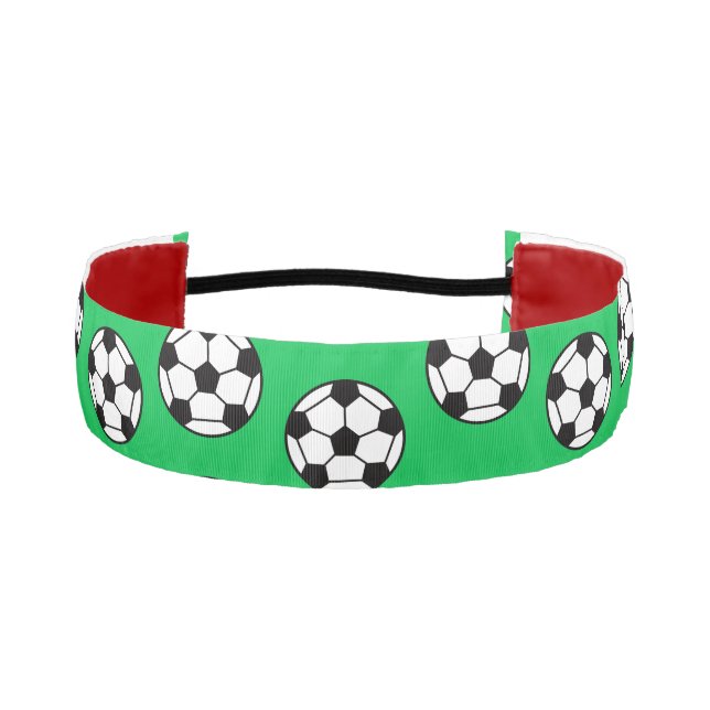 Soccer Ball Pattern Athletic Headband (Front)