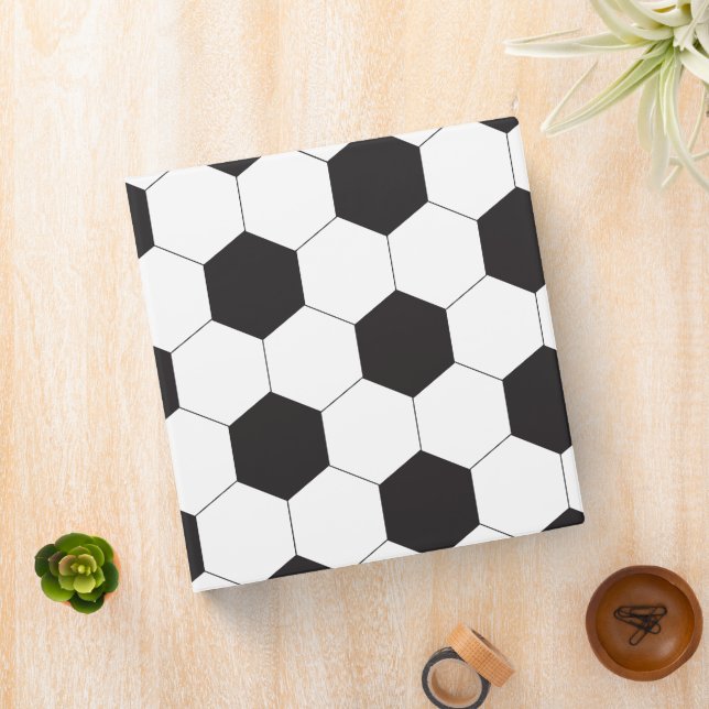 Soccer ball pattern Back to School 3 Ring Binder (In Situ)