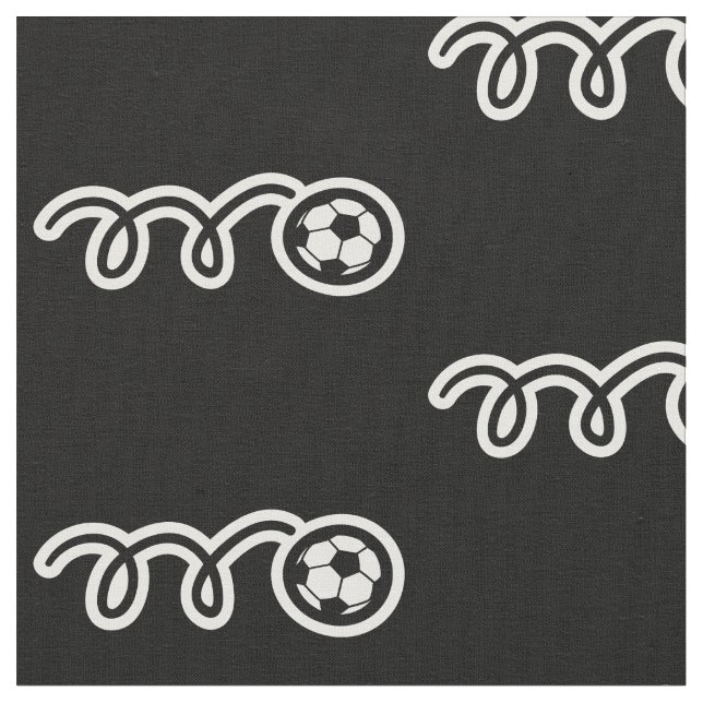 Soccer ball pattern fabric | Sport textile print (Close Up)