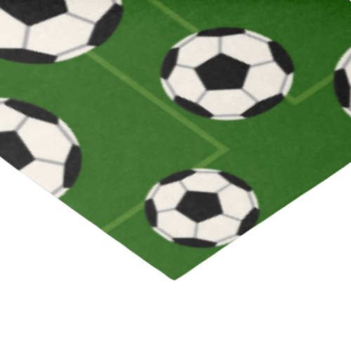 Soccer ball pattern hemed party tissue paper