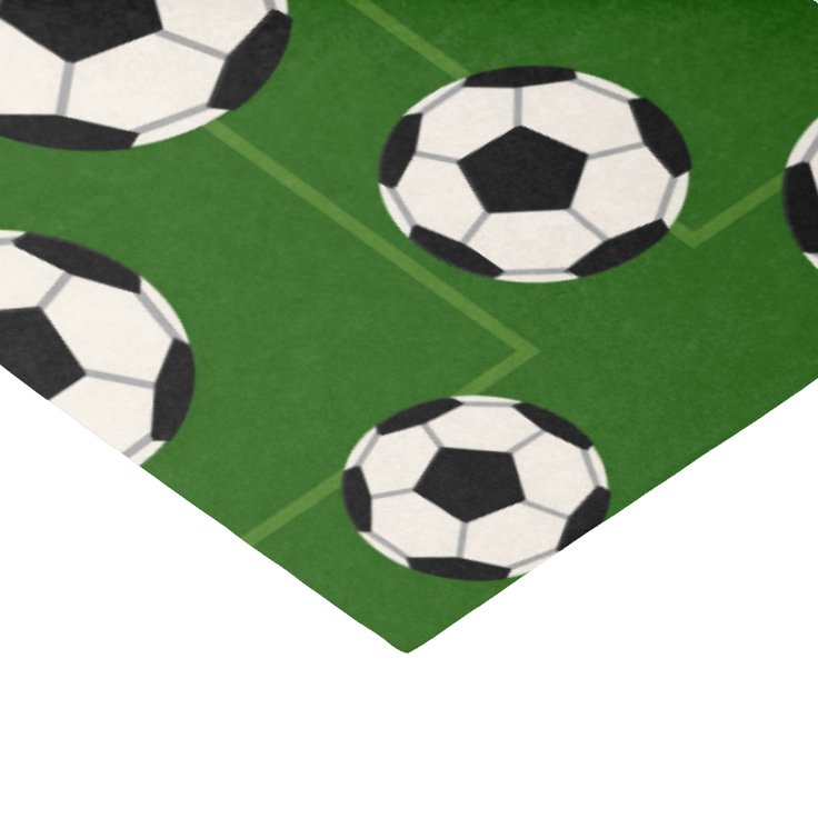 Soccer ball pattern hemed party tissue paper Zazzle