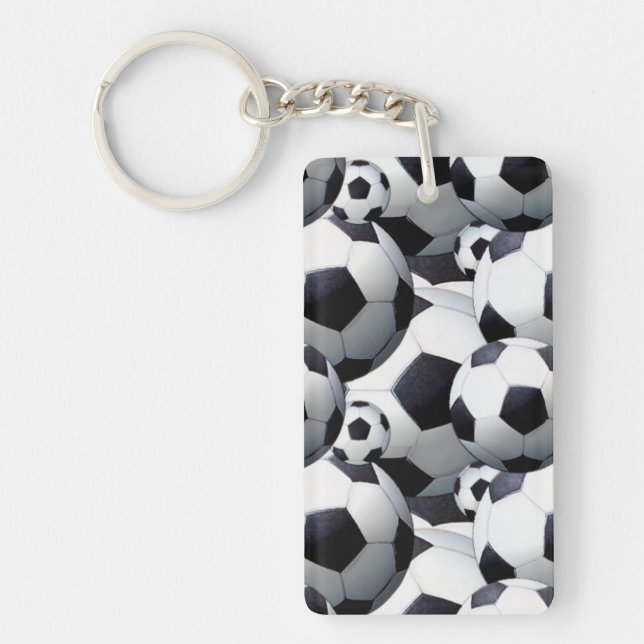 Soccer Ball Pattern Keychain (Front)