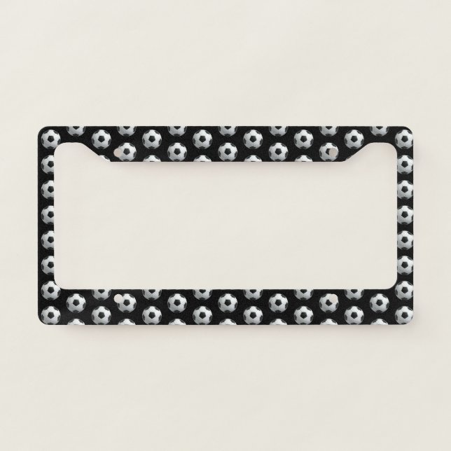 Soccer Ball Pattern License Plate Frame (Front)