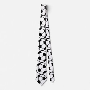 Soccer ball pattern neck tie