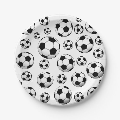 Soccer Ball Pattern Paper Plates