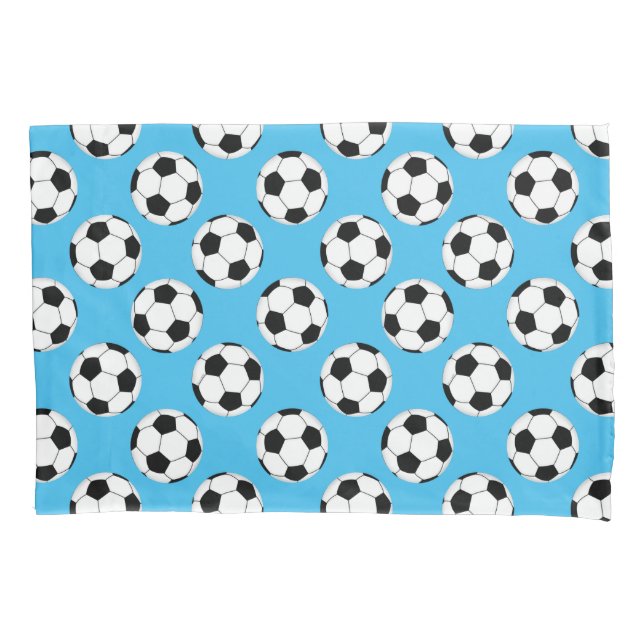 Soccer Ball Pattern Pillow Case (Front)