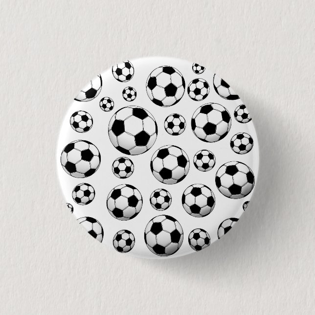 Soccer Ball Pattern Pinback Button (Front)