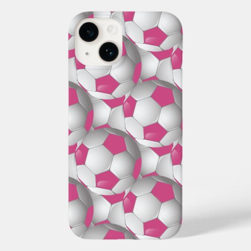 Soccer Ball Pattern Pink Case_Mate iPhone 14 Case