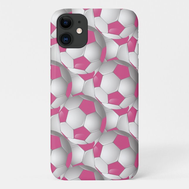 Soccer Ball Pattern Pink Case-Mate iPhone Case (Back)
