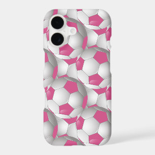 Soccer Ball Pattern Pink iPhone 17 Case