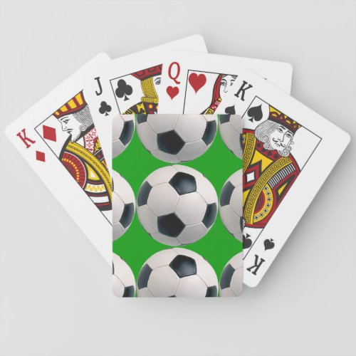 Soccer Ball Pattern Poker Cards