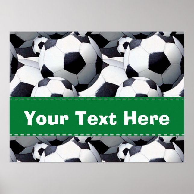 Soccer Ball Pattern Poster (Front)