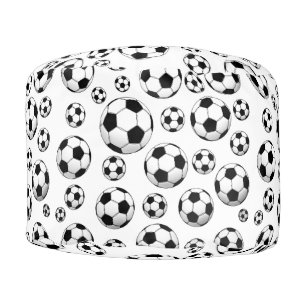 Soccer Ball Pattern Pouf