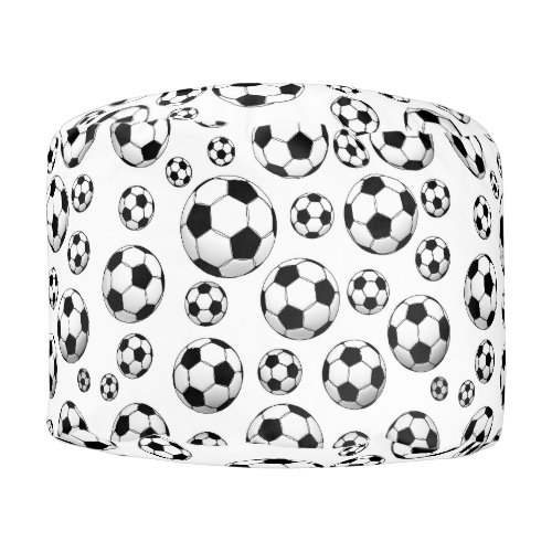 Soccer Ball Pattern Pouf