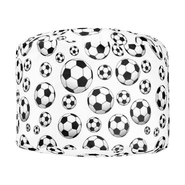 Soccer Ball Pattern Pouf (Front)