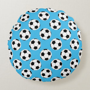 Soccer Ball Pattern Round Pillow