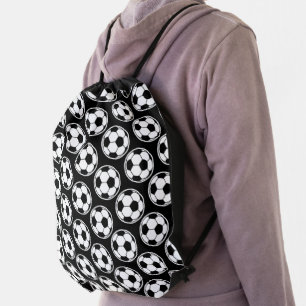Soccer Ball Pattern Screwball Graphics Drawstring Bag