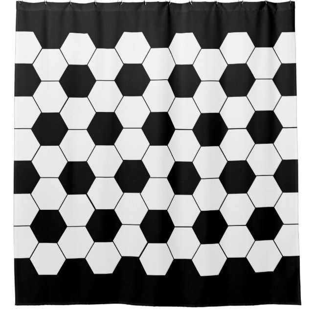 Soccer Ball Pattern Shower Curtain (Front)