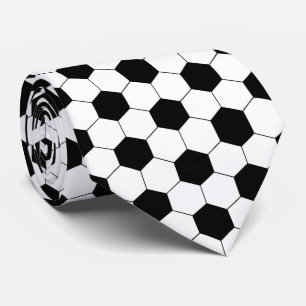 Soccer Ball Pattern Sports Neck Tie