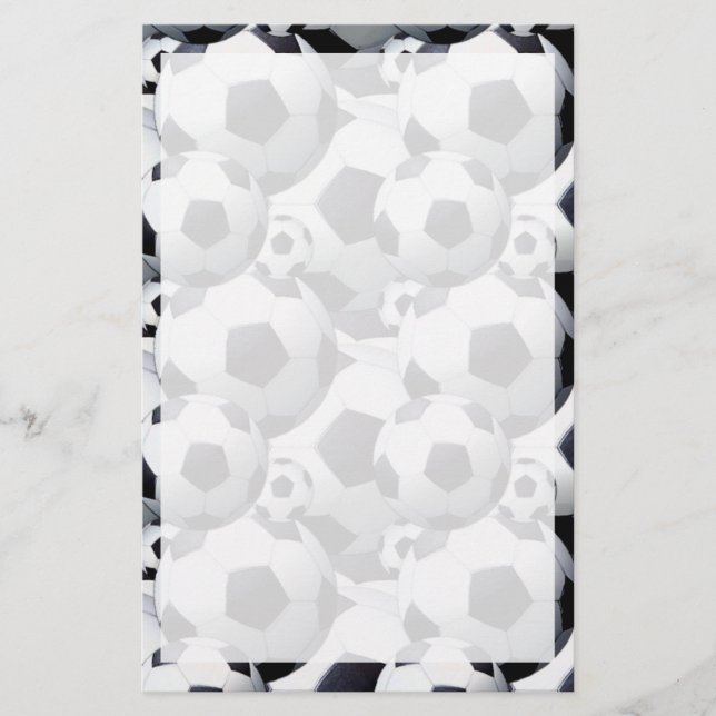 Soccer Ball Pattern Stationery (Front)