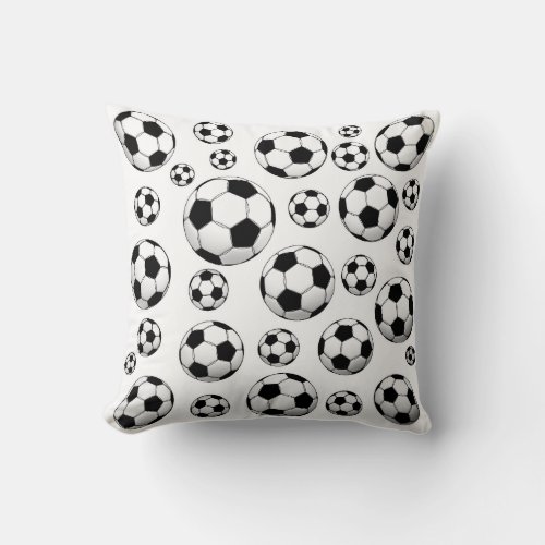 Soccer Ball Pattern Throw Pillow