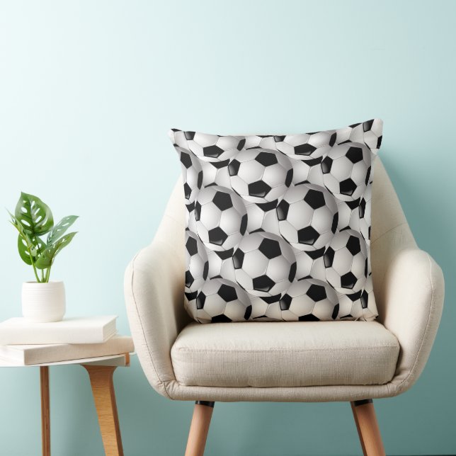 Soccer Ball Pattern Throw Pillow (Chair)