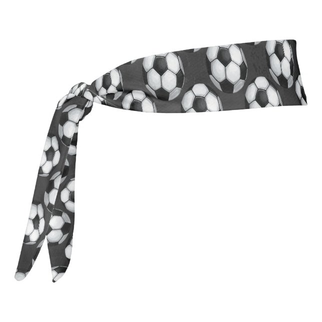 Soccer Ball Pattern Tie Headband (Rotate 270)