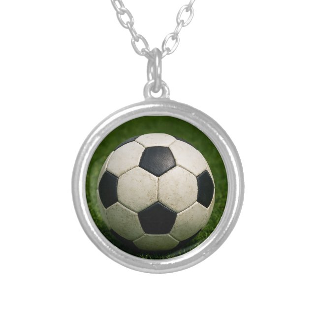Soccer Ball Pendant Necklace – Sporty Style for Fa (Front)