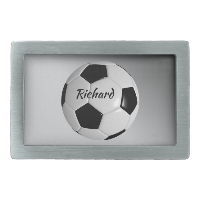 Soccer Ball Personal Sport Belt Buckle (Front)