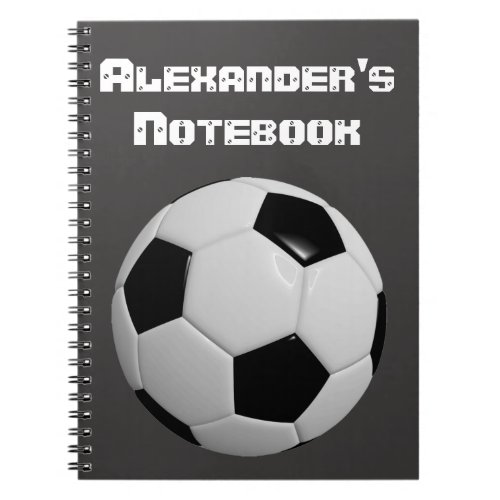 Soccer Ball Personalize Notebook
