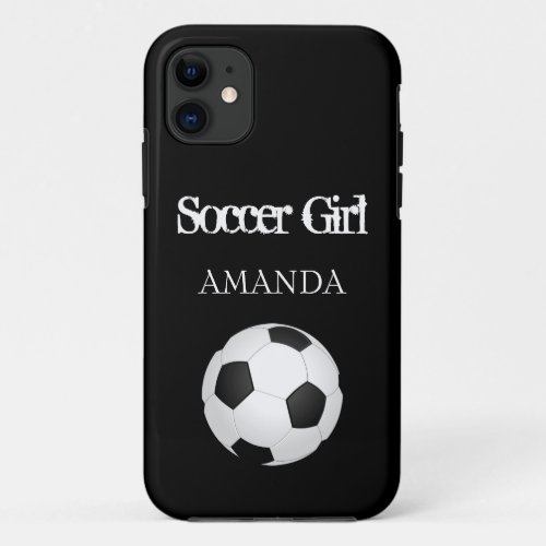 Soccer Ball Personalized Beach Towel Gift iPhone 11 Case