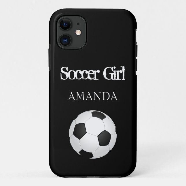 Soccer Ball Personalized Beach Towel Gift Case-Mate iPhone Case (Back)