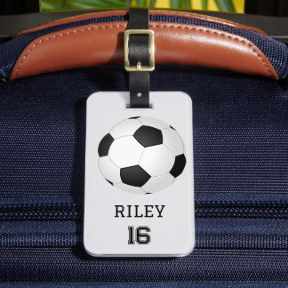 Soccer Ball Personalized Custom Team Bag Tag Gift