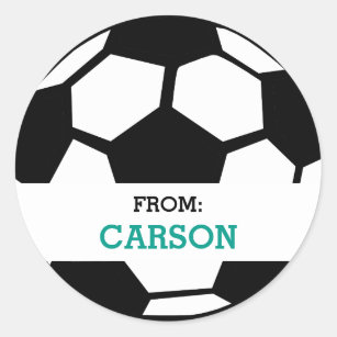 Soccer Ball Personalized From Sports Themed Party Classic Round Sticker