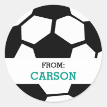 Soccer Ball Personalized From Sports Themed Party Classic Round Sticker