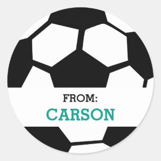Soccer Ball Personalized From Sports Themed Party Classic Round Sticker