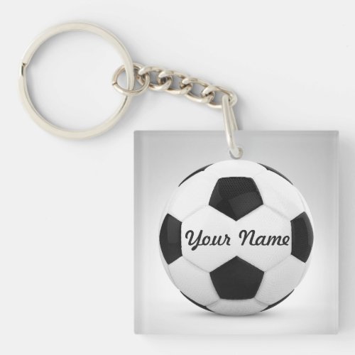 Soccer Ball Personalized Gift Ideas Keychain