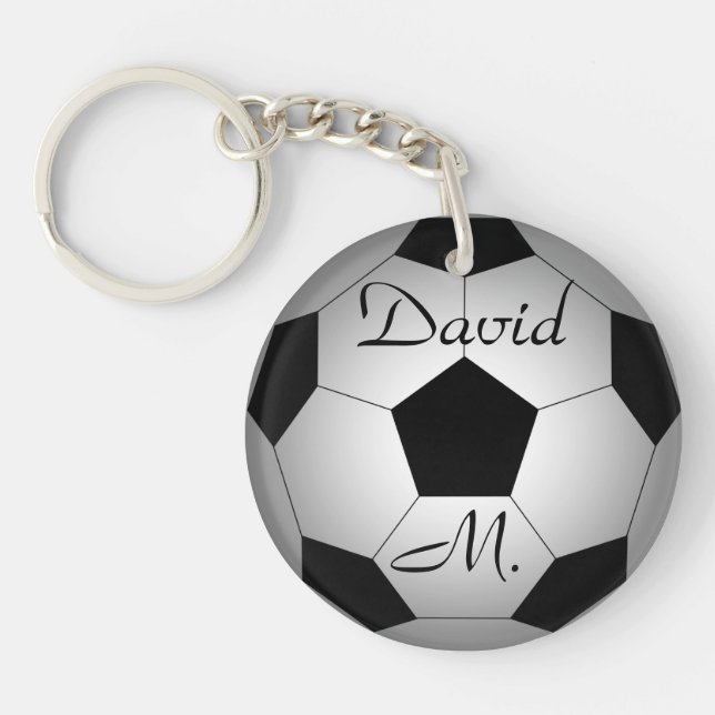 Soccer ball, personalized keychain (Front)