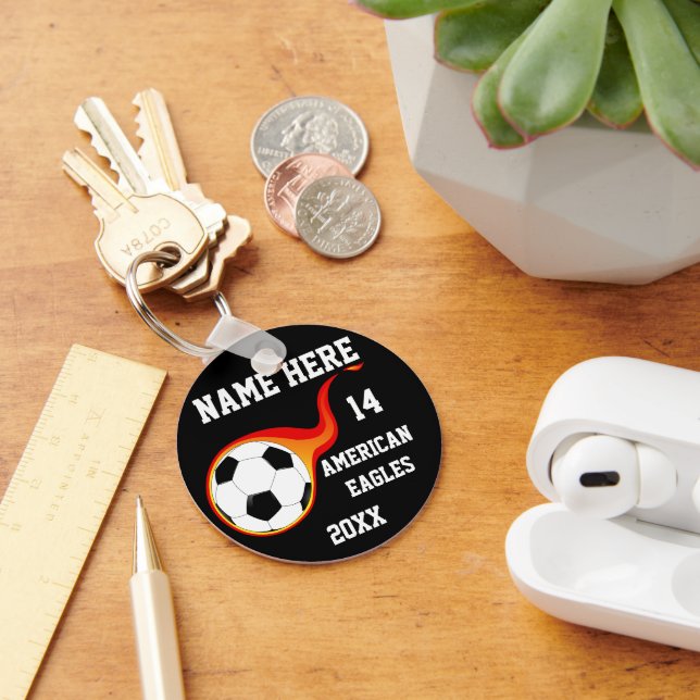 Soccer Ball Personalized Keychains (Desk)