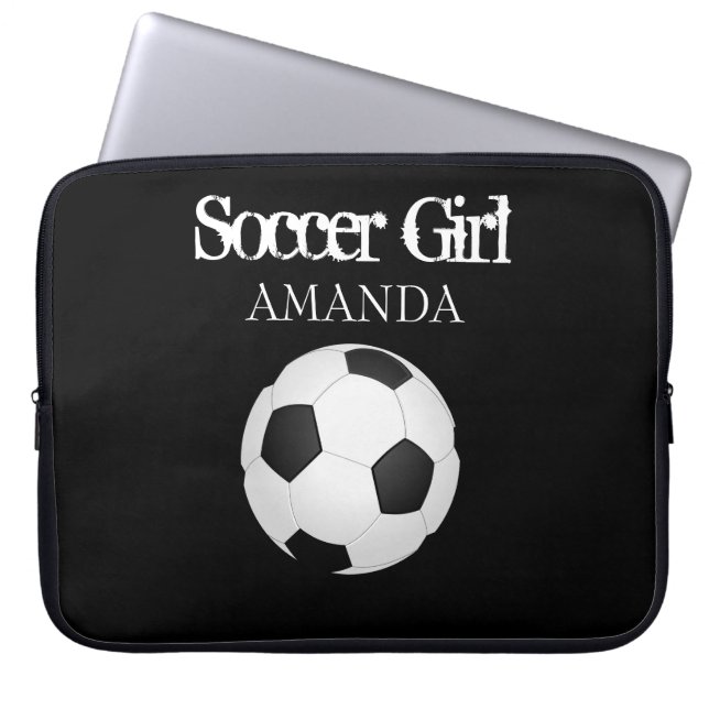 Soccer Ball Personalized Lap Top Cover Gift  (Front)
