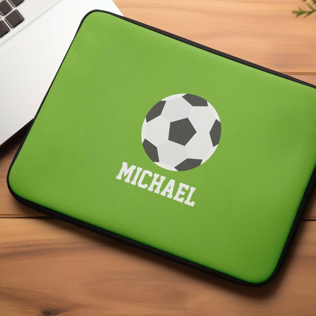 Soccer Ball Personalized Laptop Sleeve (Creator Uploaded)