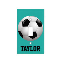 Soccer Ball Personalized Light Switch Cover