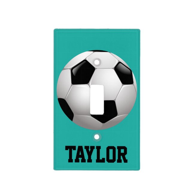 Soccer Ball Personalized Light Switch Cover (Front)