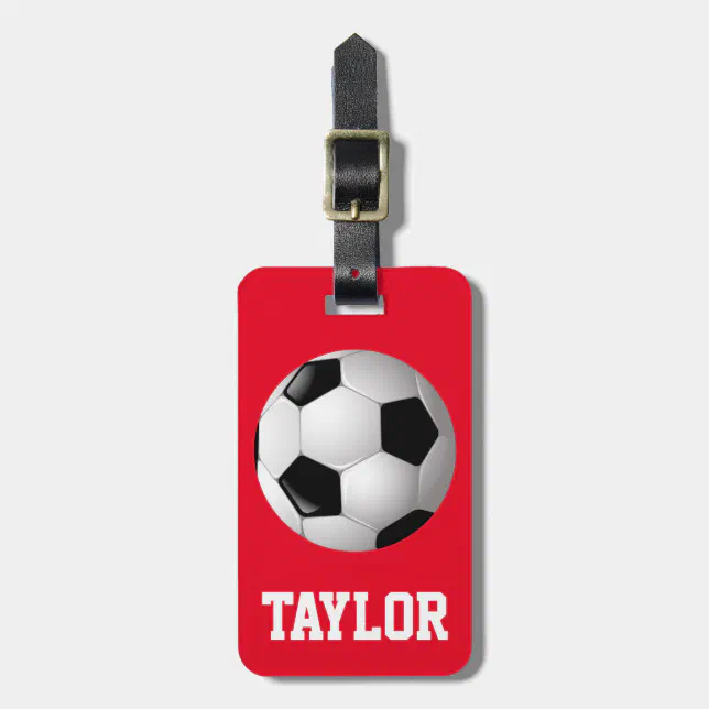Soccer Ball Personalized Luggage Tag Zazzle